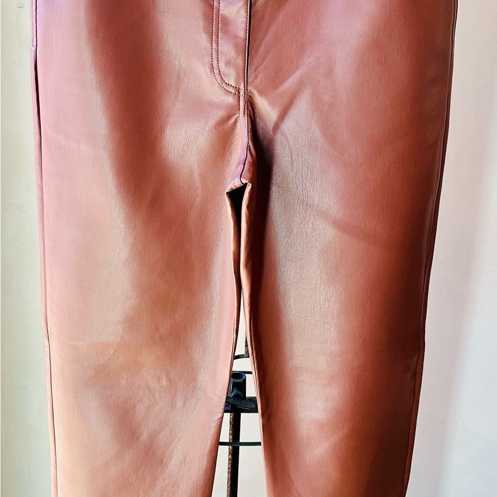 Wilfred Tan Leather Pants